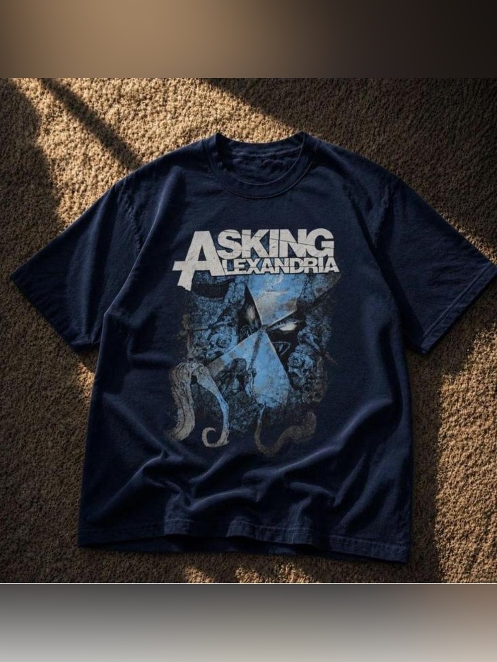Gildan Navy Asking Alexandria Graphic Tee